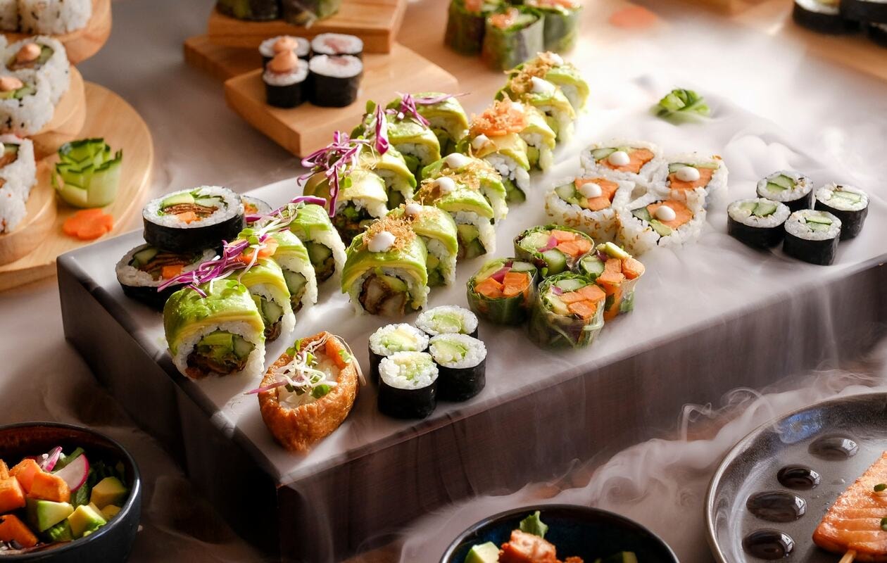 Sushi - ad libitum - a la carte - lavet på bestilling!