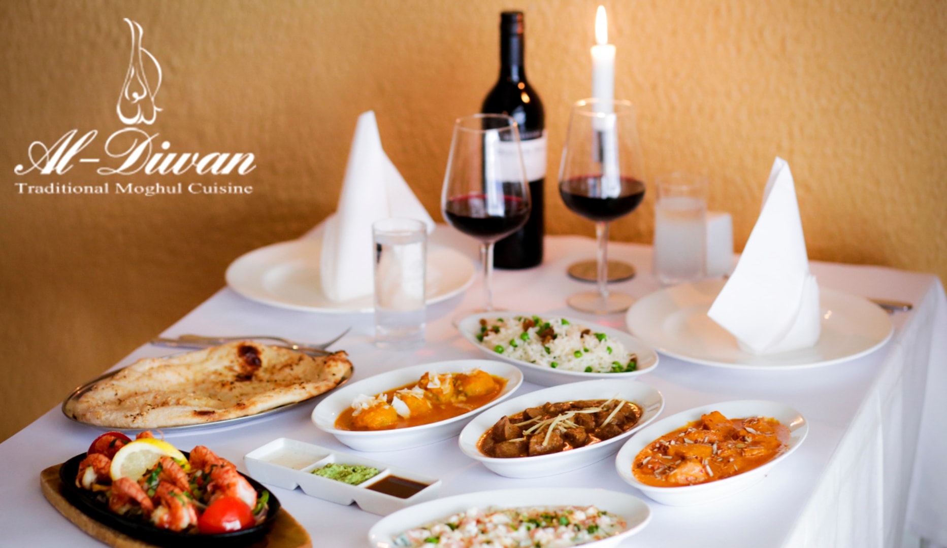 Den fulde menu hos AlDiwan Tilbud på oplevelser i København, Aarhus