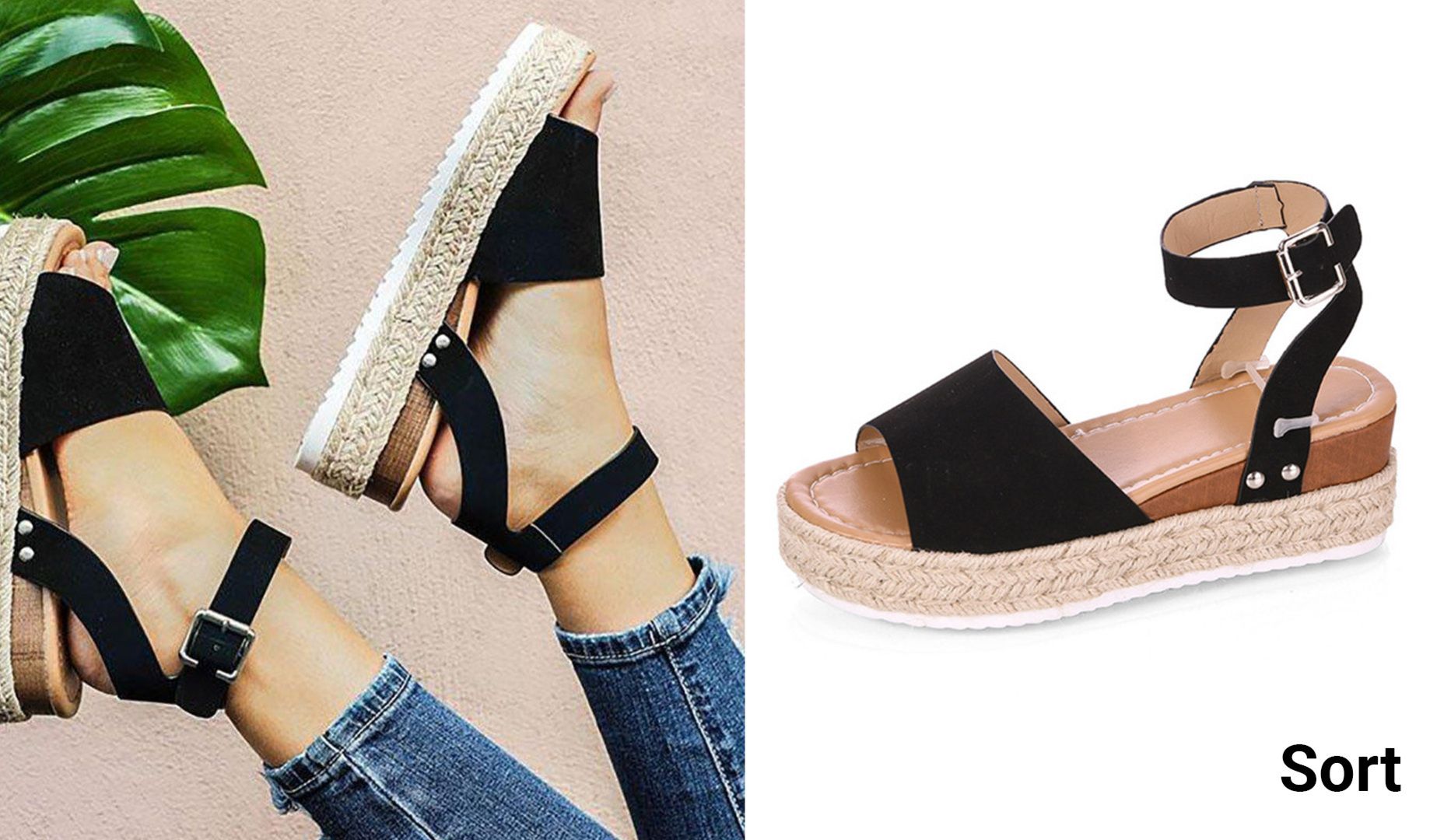 Trendy sandaler i sommerfarver