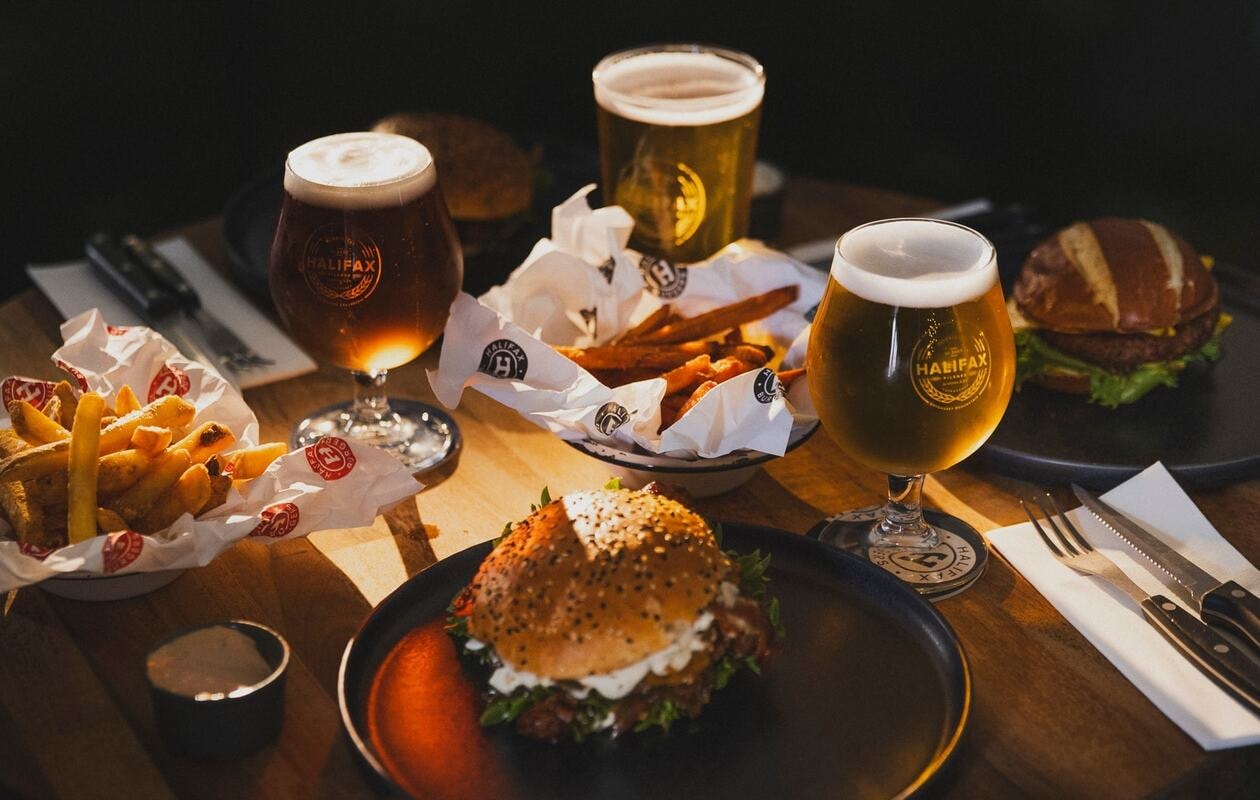 Valgfri Burgermenu hos Halifax