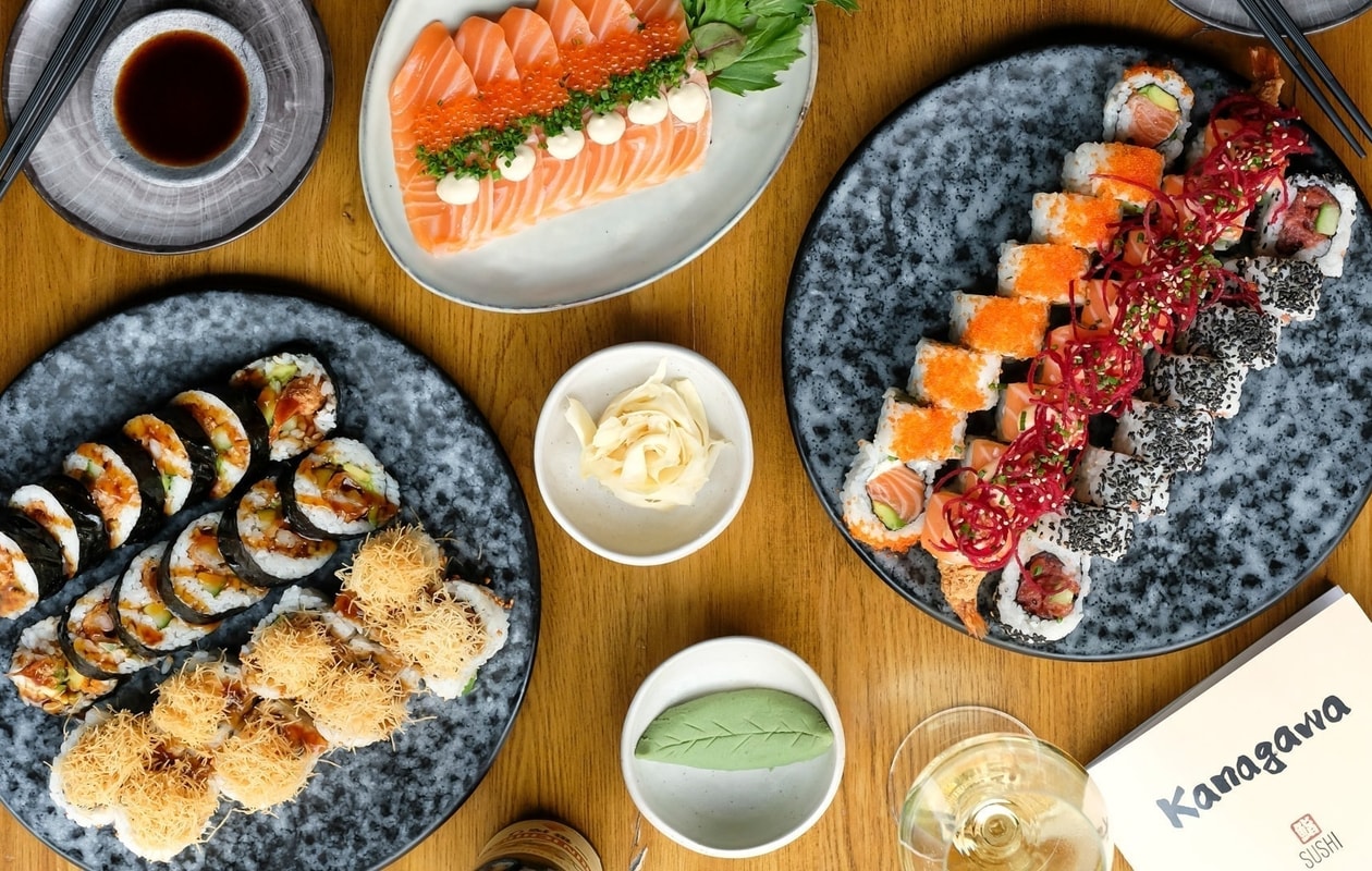 Sushi-menuer - Kanagawa Vesterbro