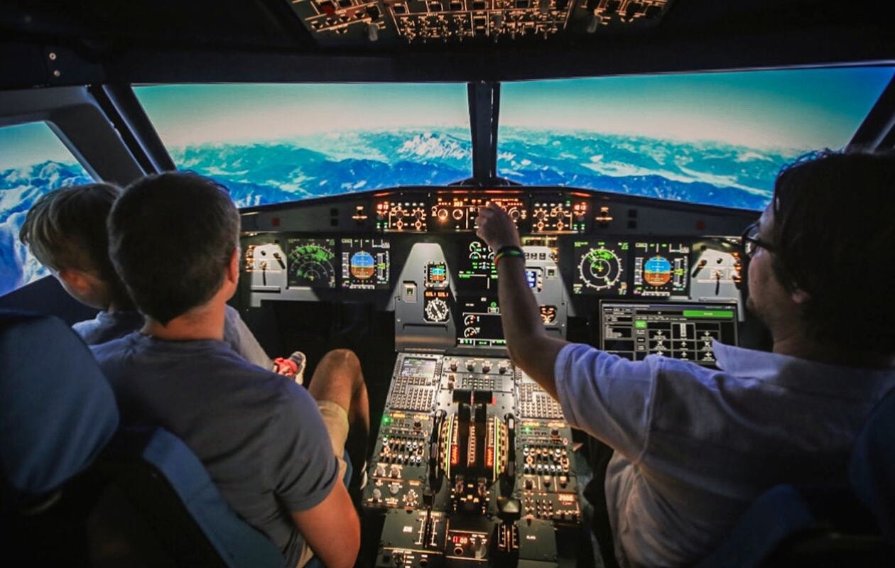 Fly-Simulator for 2 personer