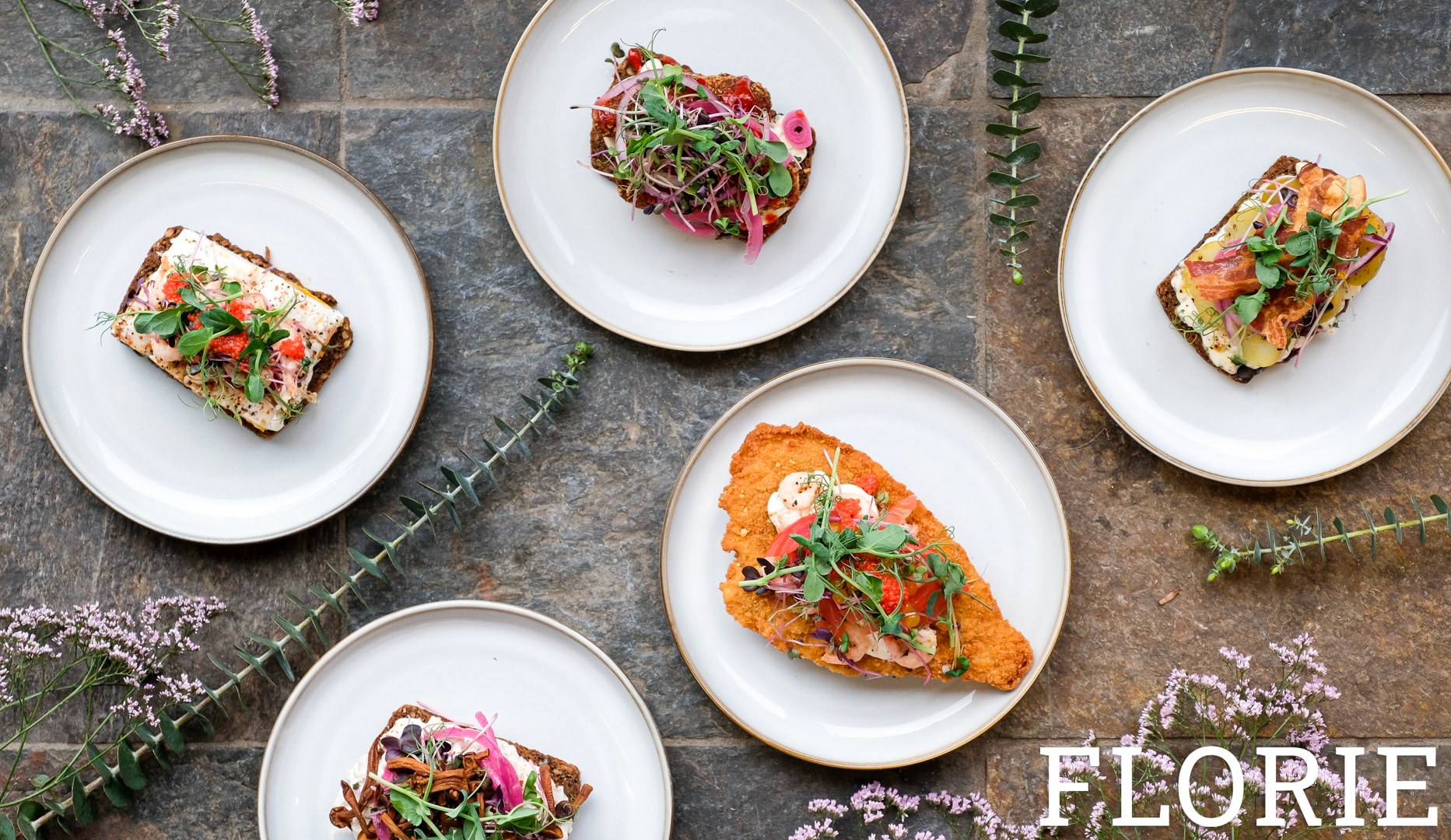 4 el. 6 stk. gourmetsmørrebrød fra den prisvindende Berlingske-favorit, Florie