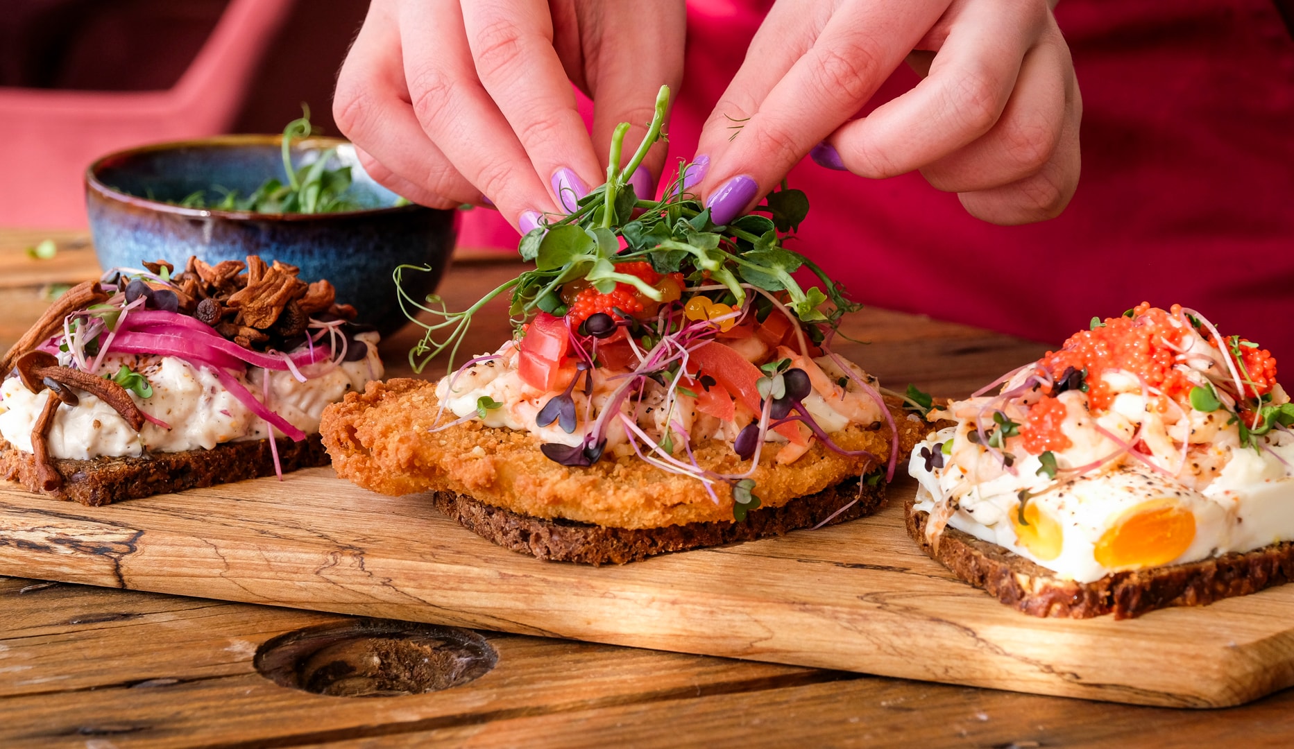 4 el. 6 stk. gourmetsmørrebrød fra den prisvindende Berlingske-favorit, Florie