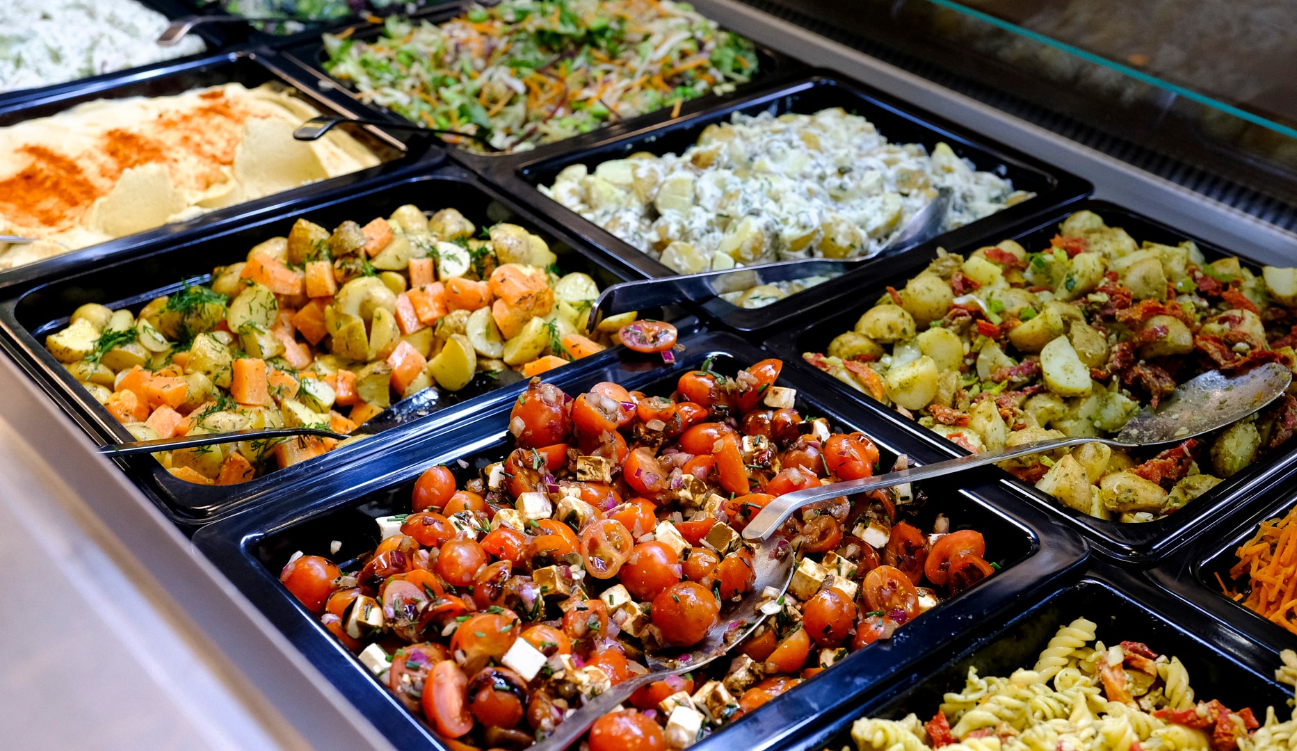 Salat bowl, sandwich el pasta + sodavand - Ordrup