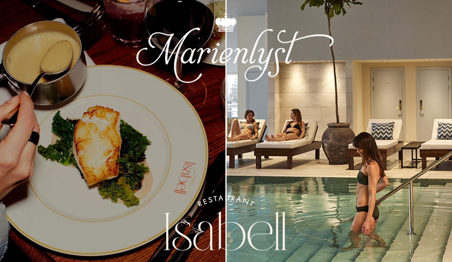 Marienlyst: Pool Club og 2-retters menu (ISABELL)