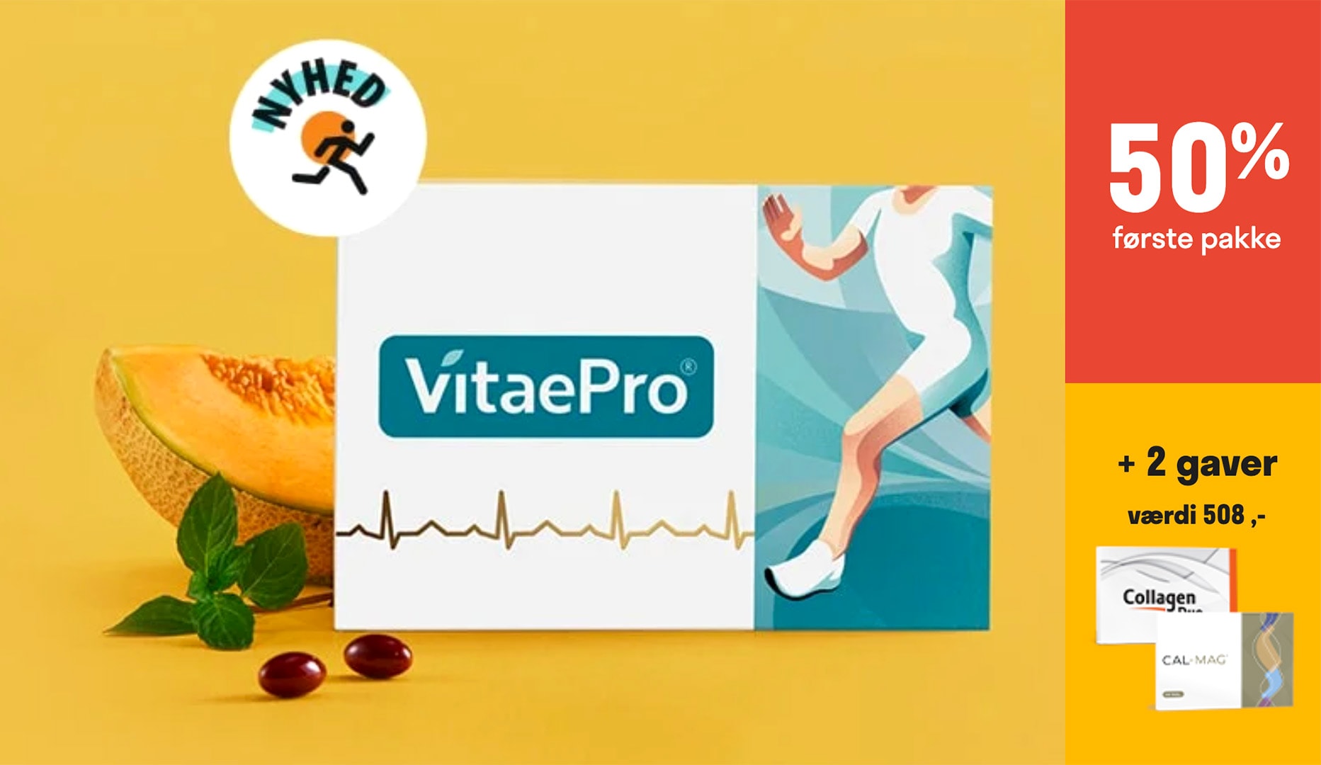 Kosttilskud fra VitaePro inkl. 2 gratis gaver