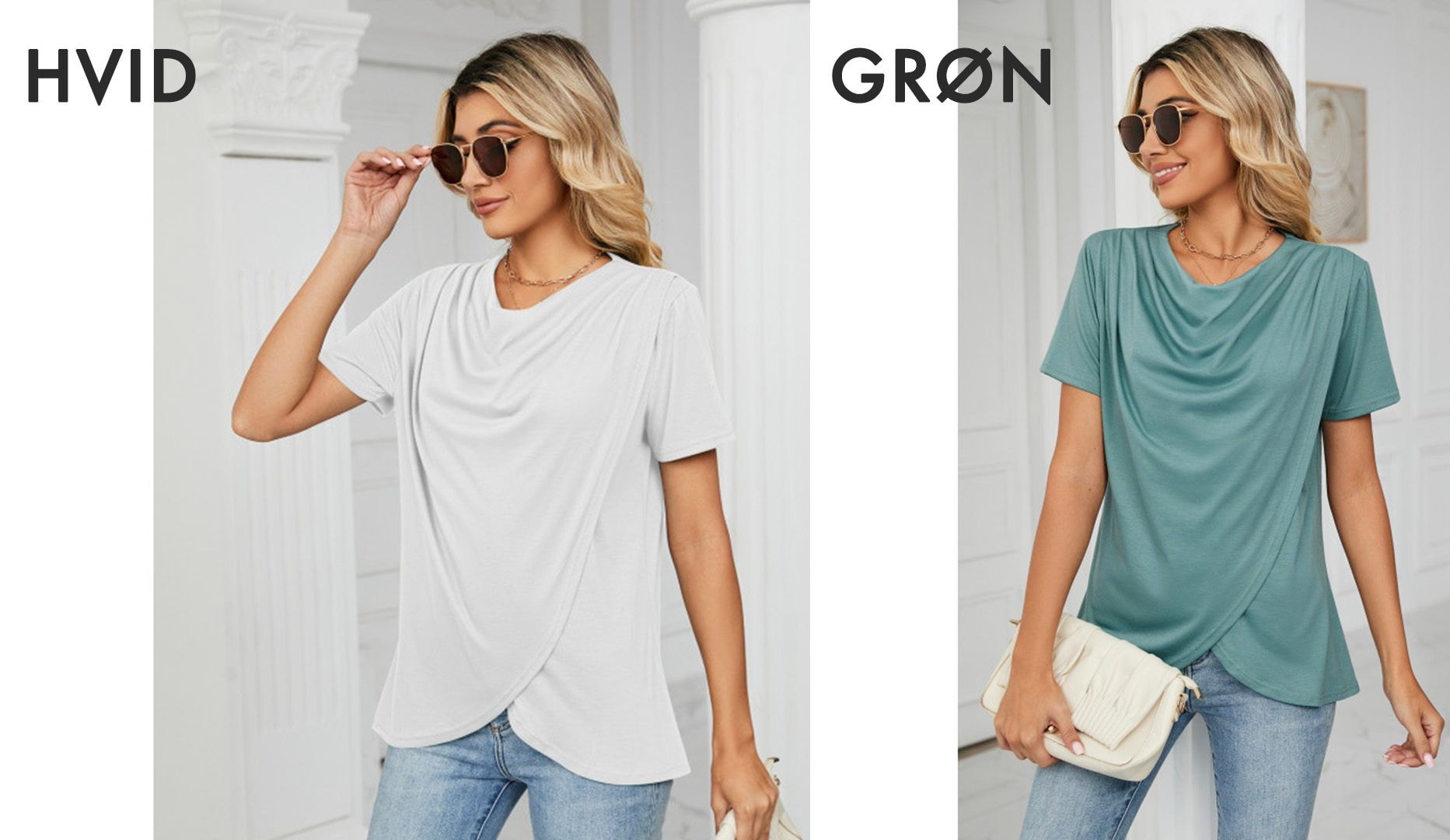 Casual feminin t-shirt - fri fragt!