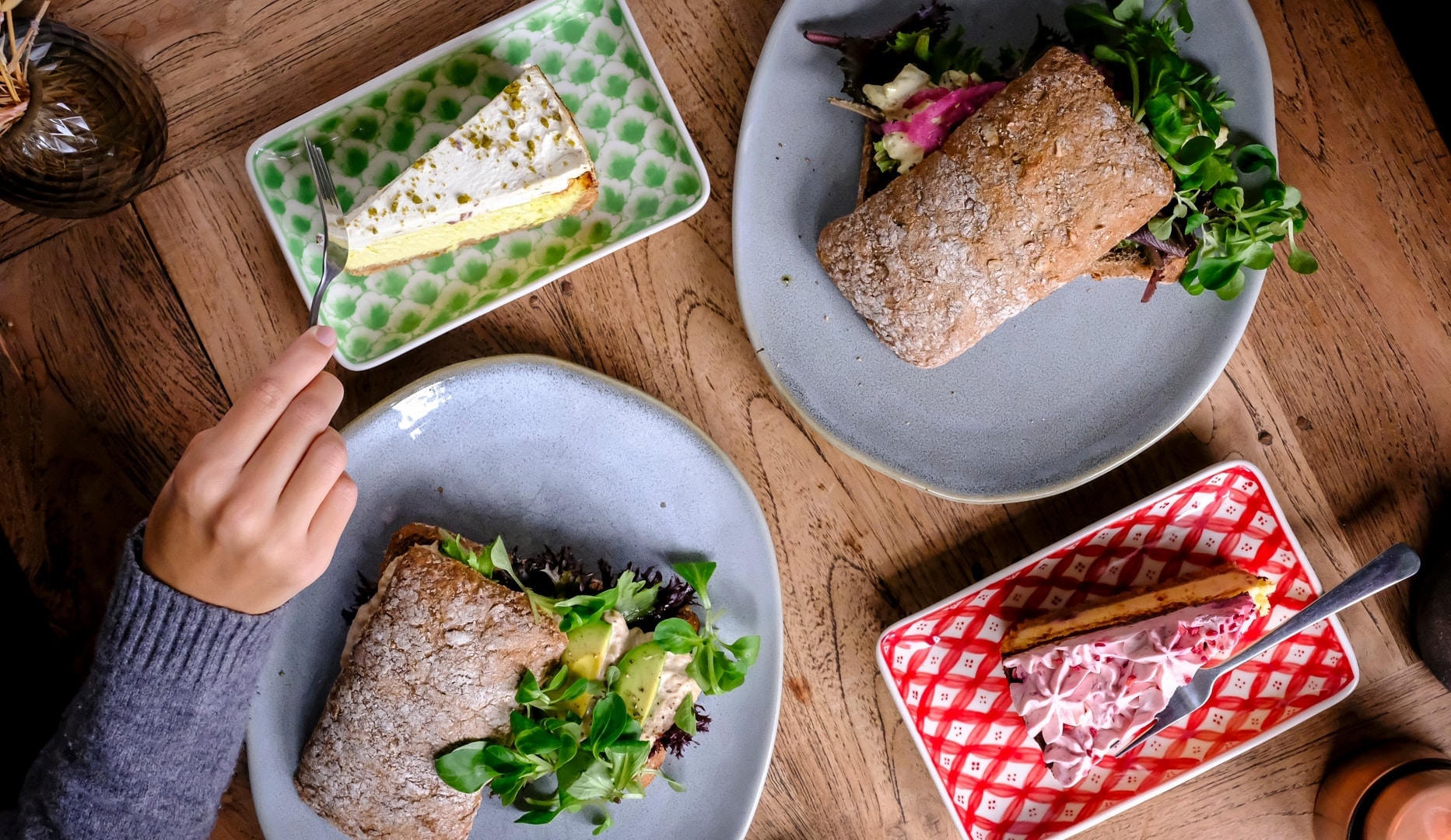 Valgfri sandwich og kage hos Bertels