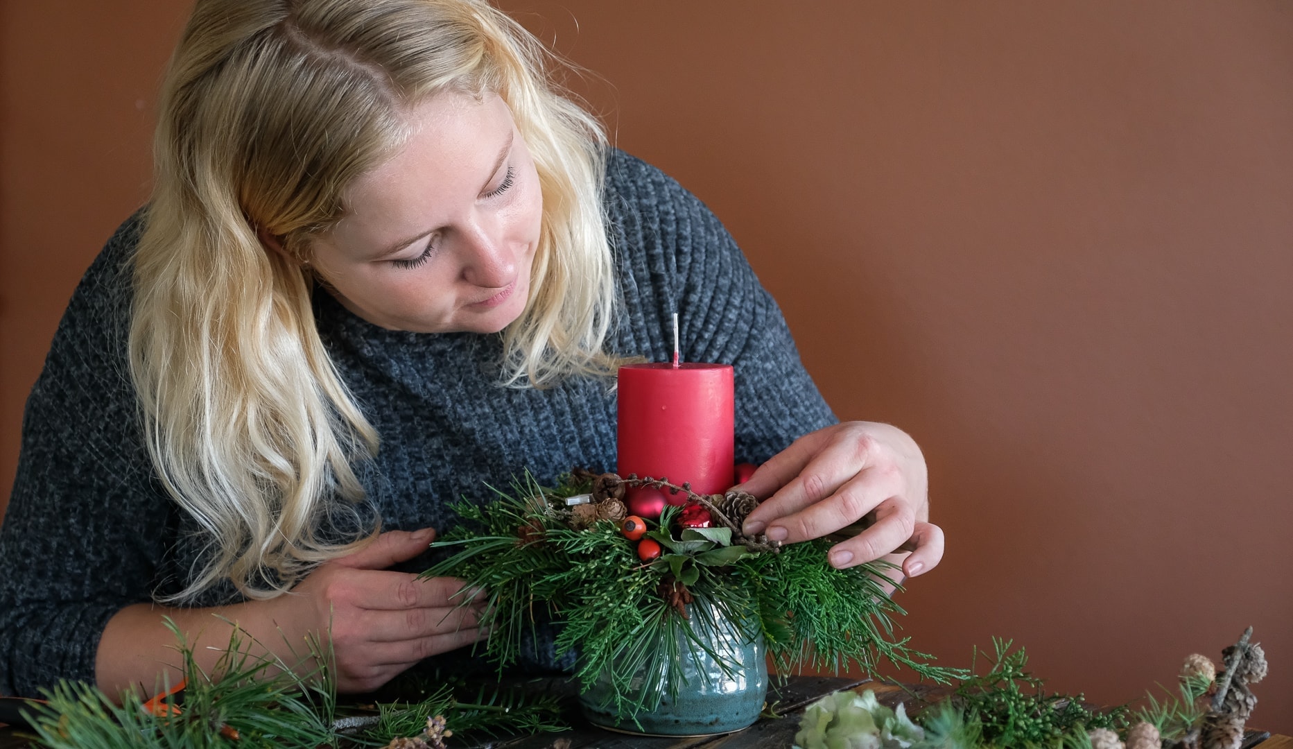 Juledekorations-kursus m. gourmetsmørrebrød