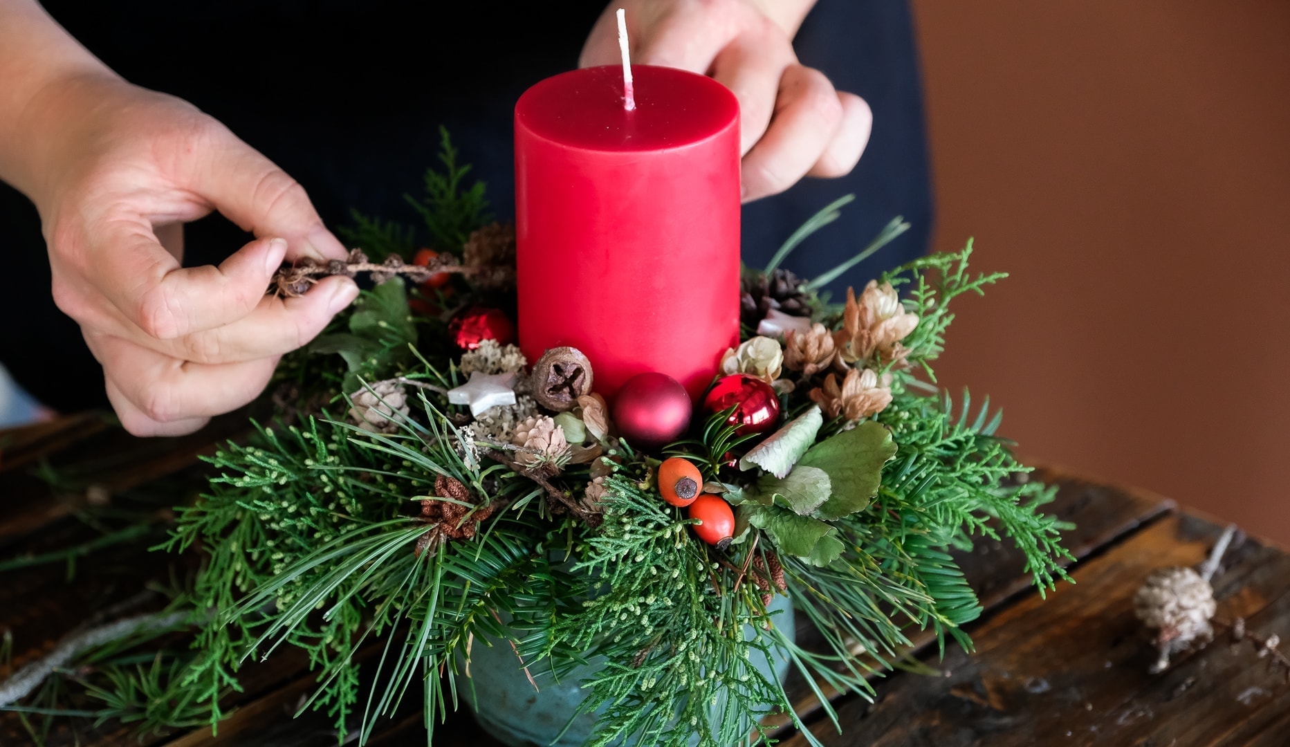 Juledekorations-kursus m. gourmetsmørrebrød