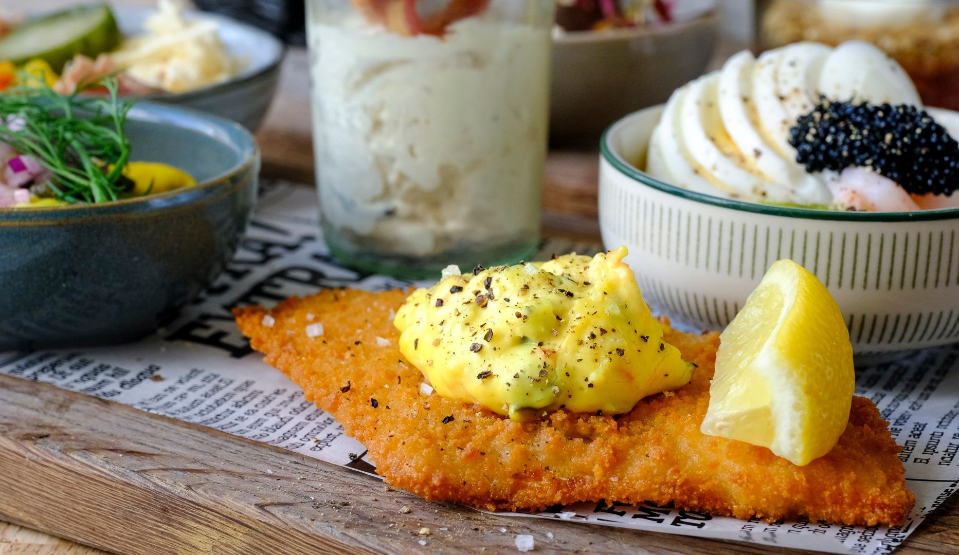 Frokostplatte med 7 anretninger