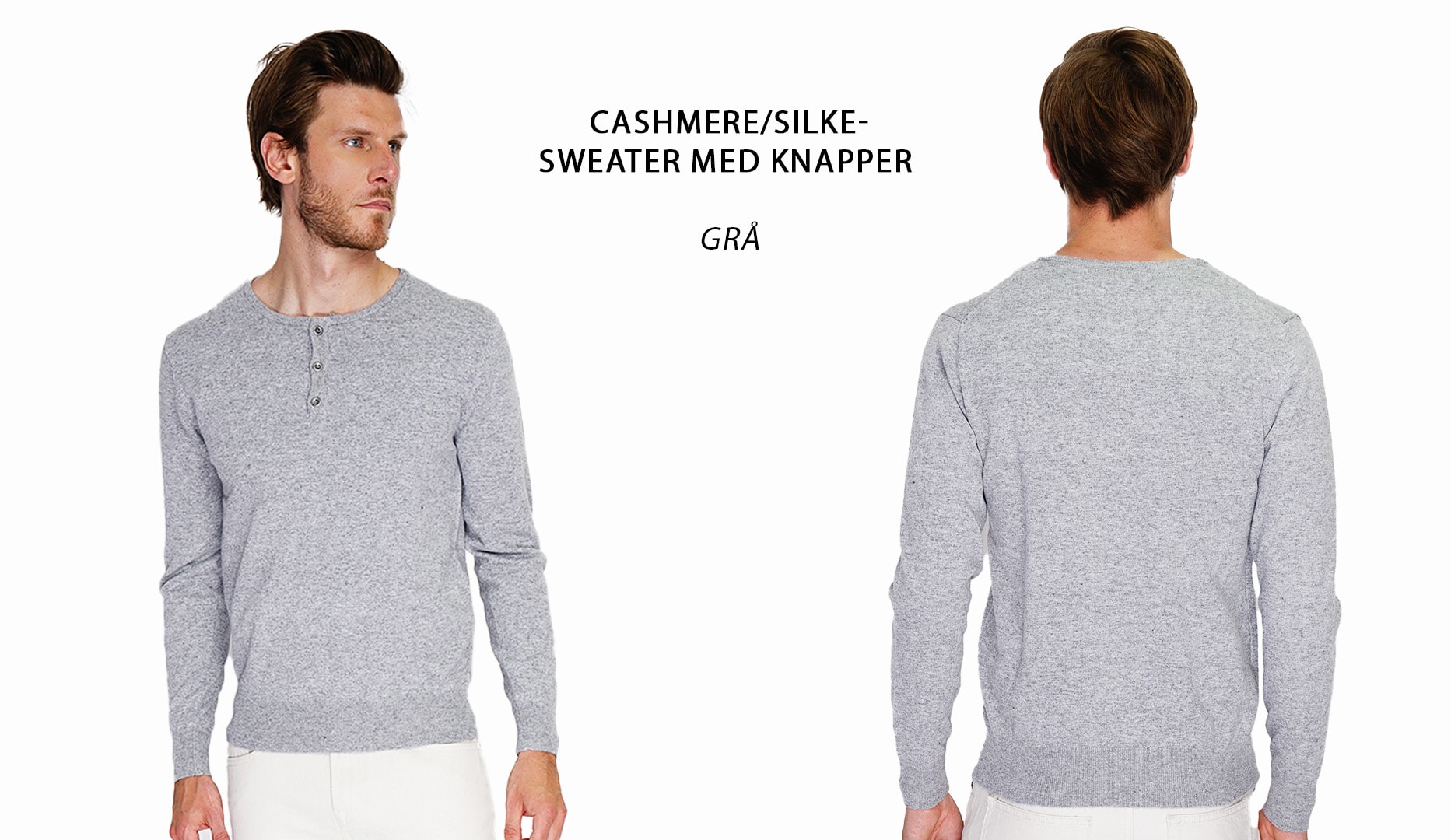 Cashmere-trøjer til mænd | Spar 73 %