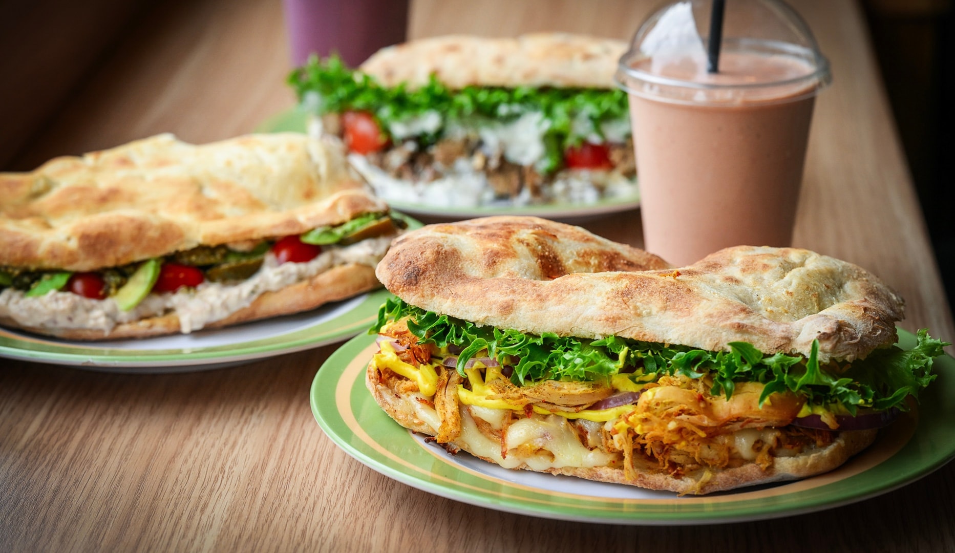 Valgfri sandwich + smoothie/shake