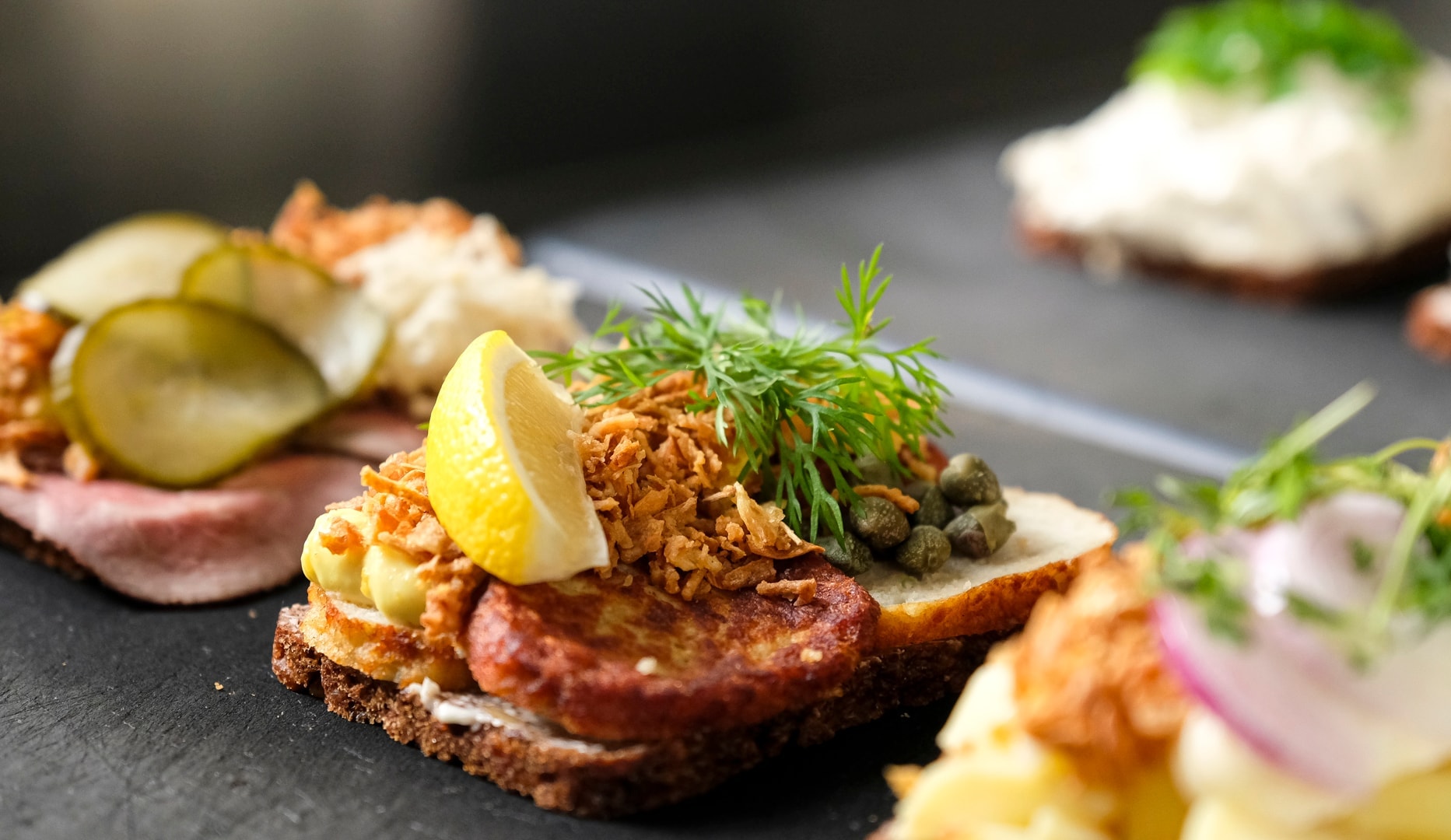 3 stk. Valgfri smørrebrød hos The Sandwich Company