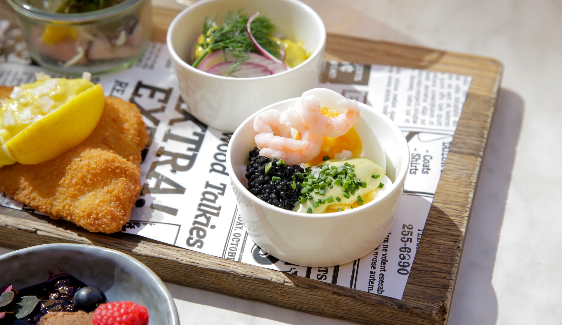 Frokostplatte med 7 anretninger