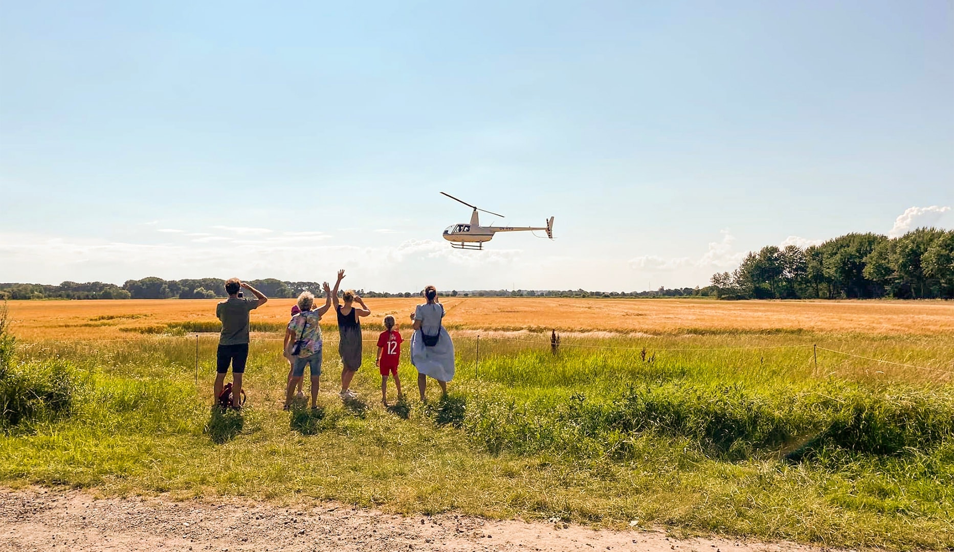 Helikoptertur over Danmark
