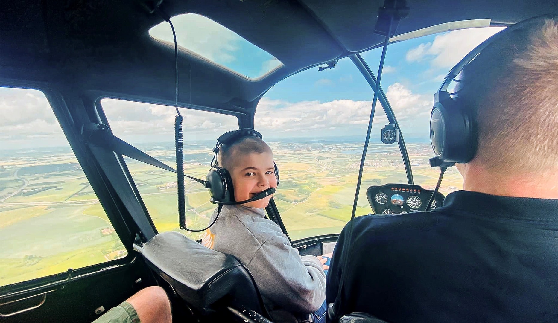 Helikoptertur over Danmark