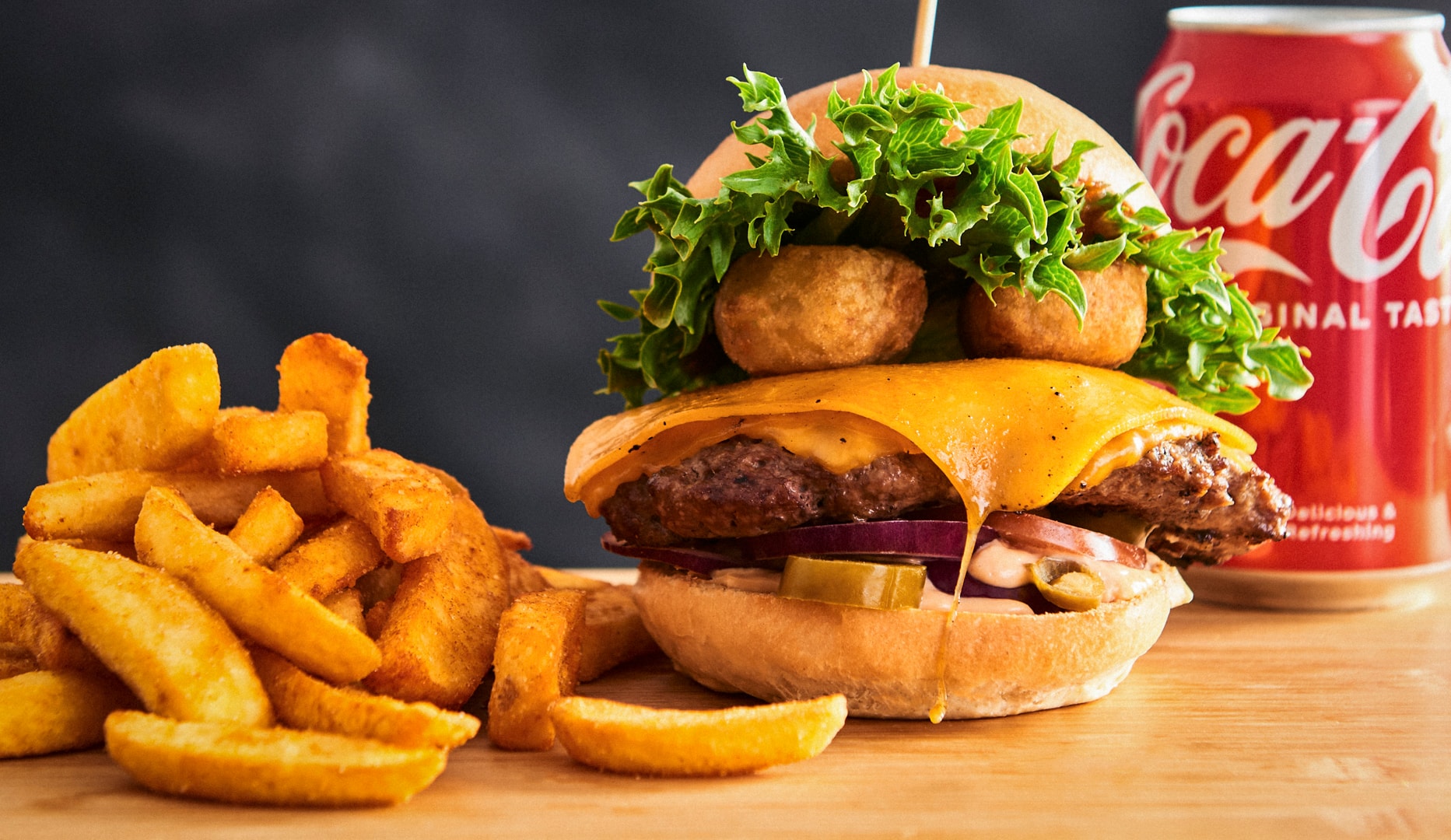 ½ pris på menu hos Burger Maniac