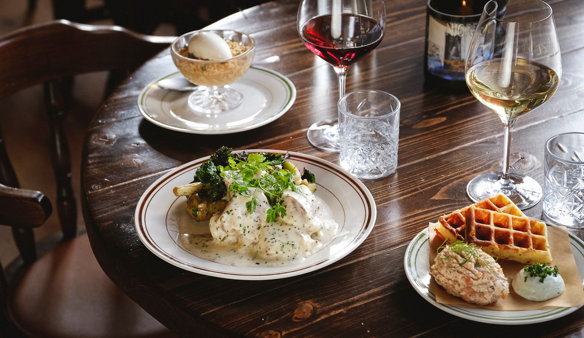 3-Retters Menu på EWALDS Brasserie - Nyd Vinterstemningen på Frederiksberg