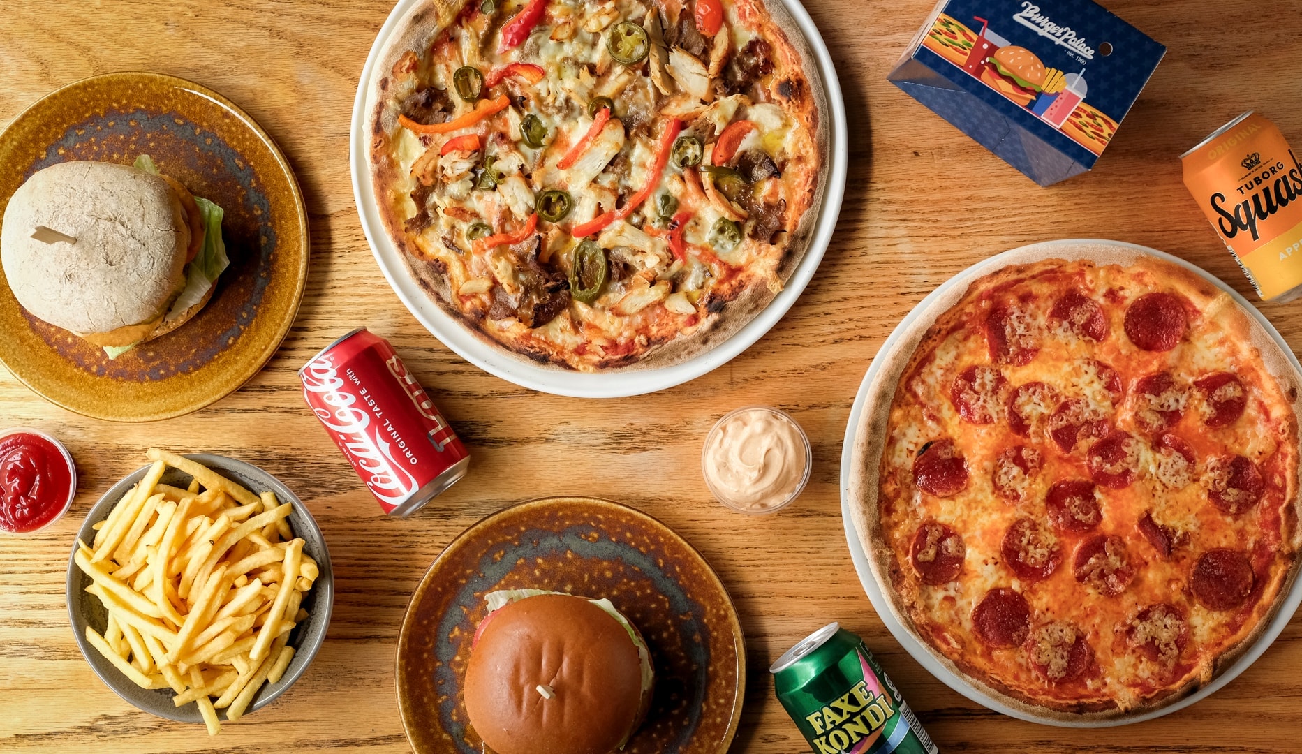 Valgfri Burger- eller Pizzacombo