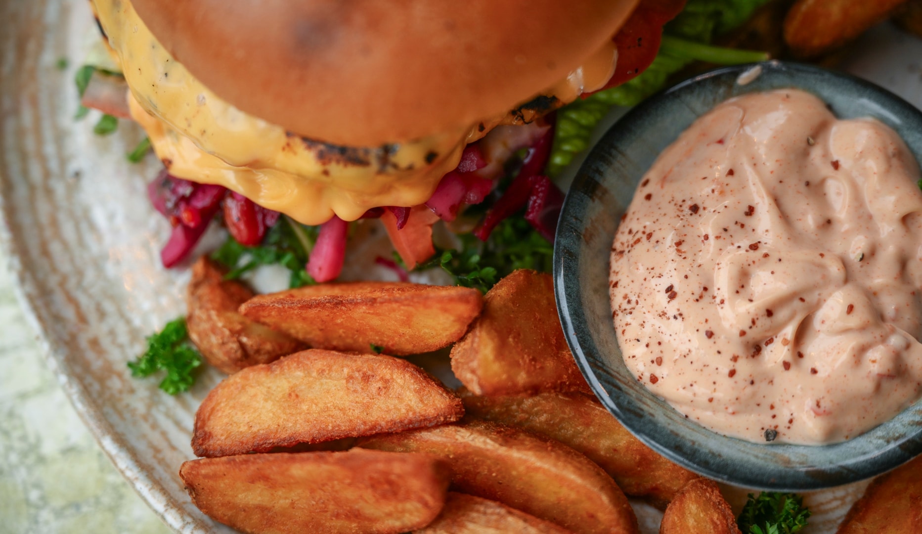Burgermenu Med Sprøde Fritter