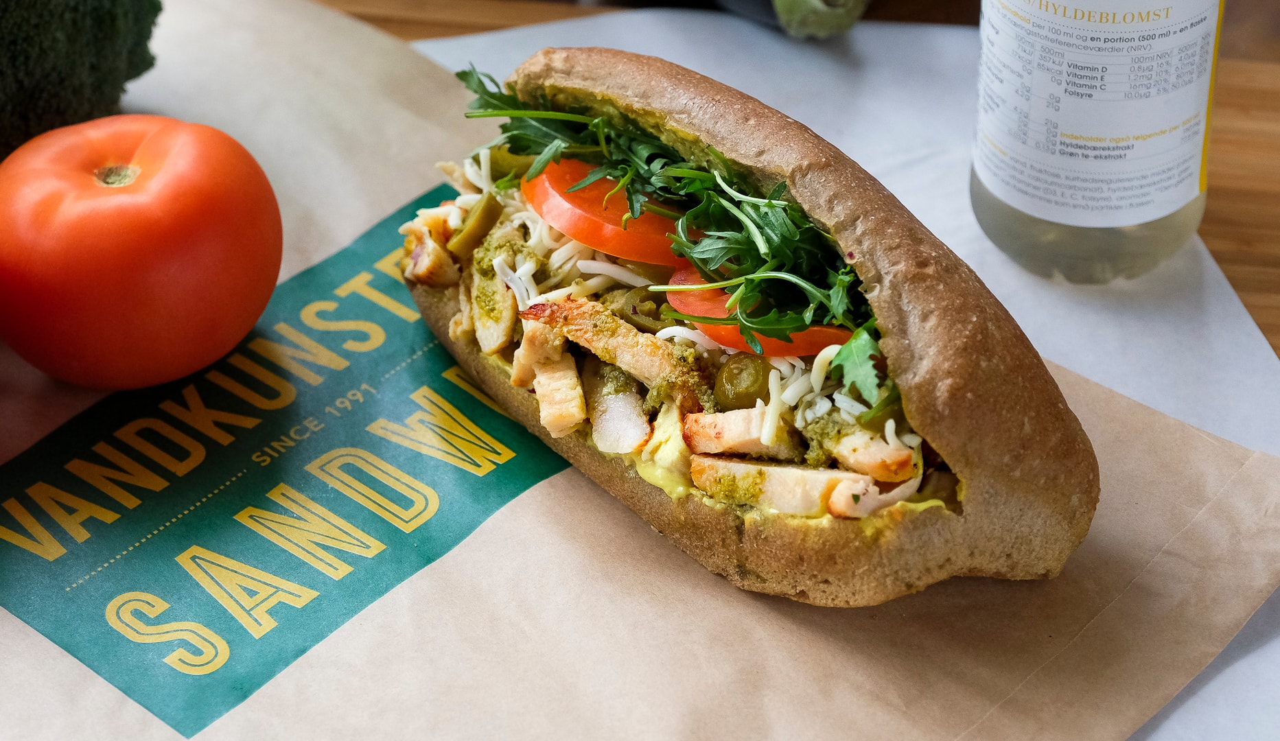 Sandwich-menu hos Vandkunsten