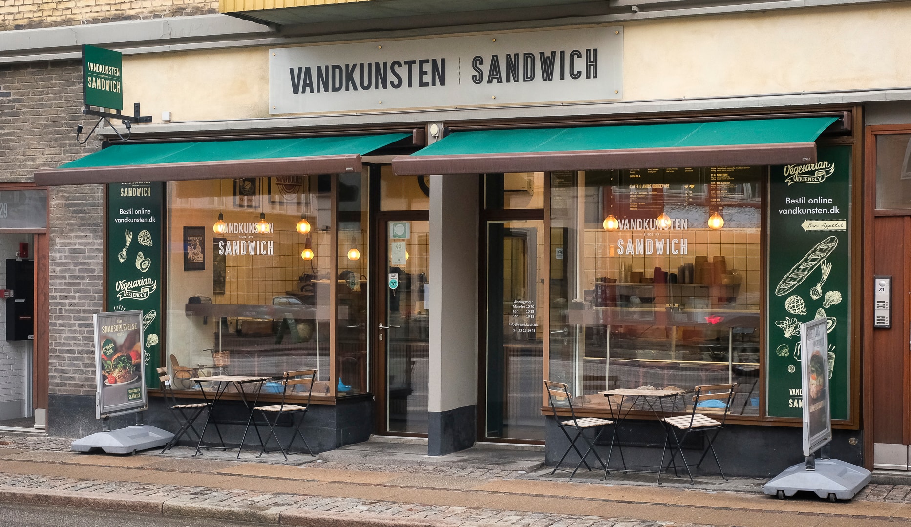 Sandwich-menu hos Vandkunsten