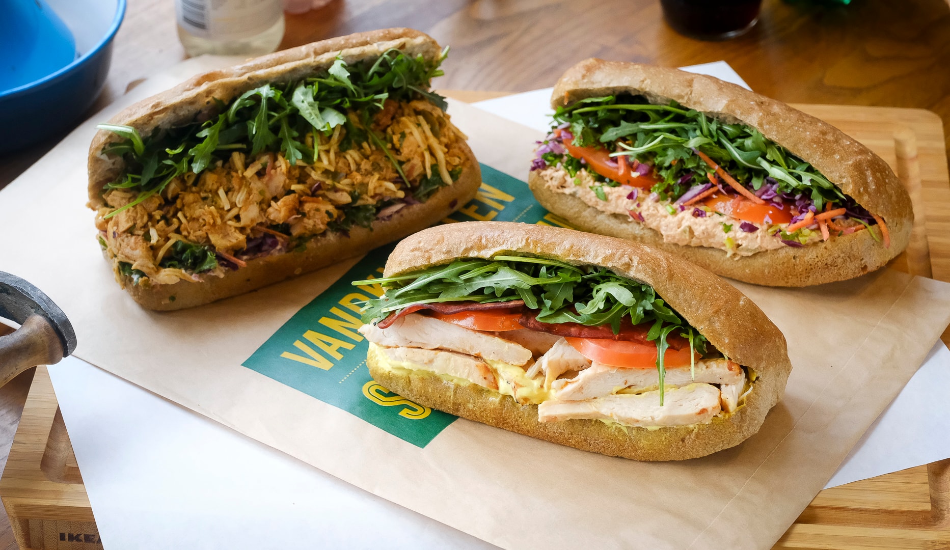 Sandwich-menu hos Vandkunsten