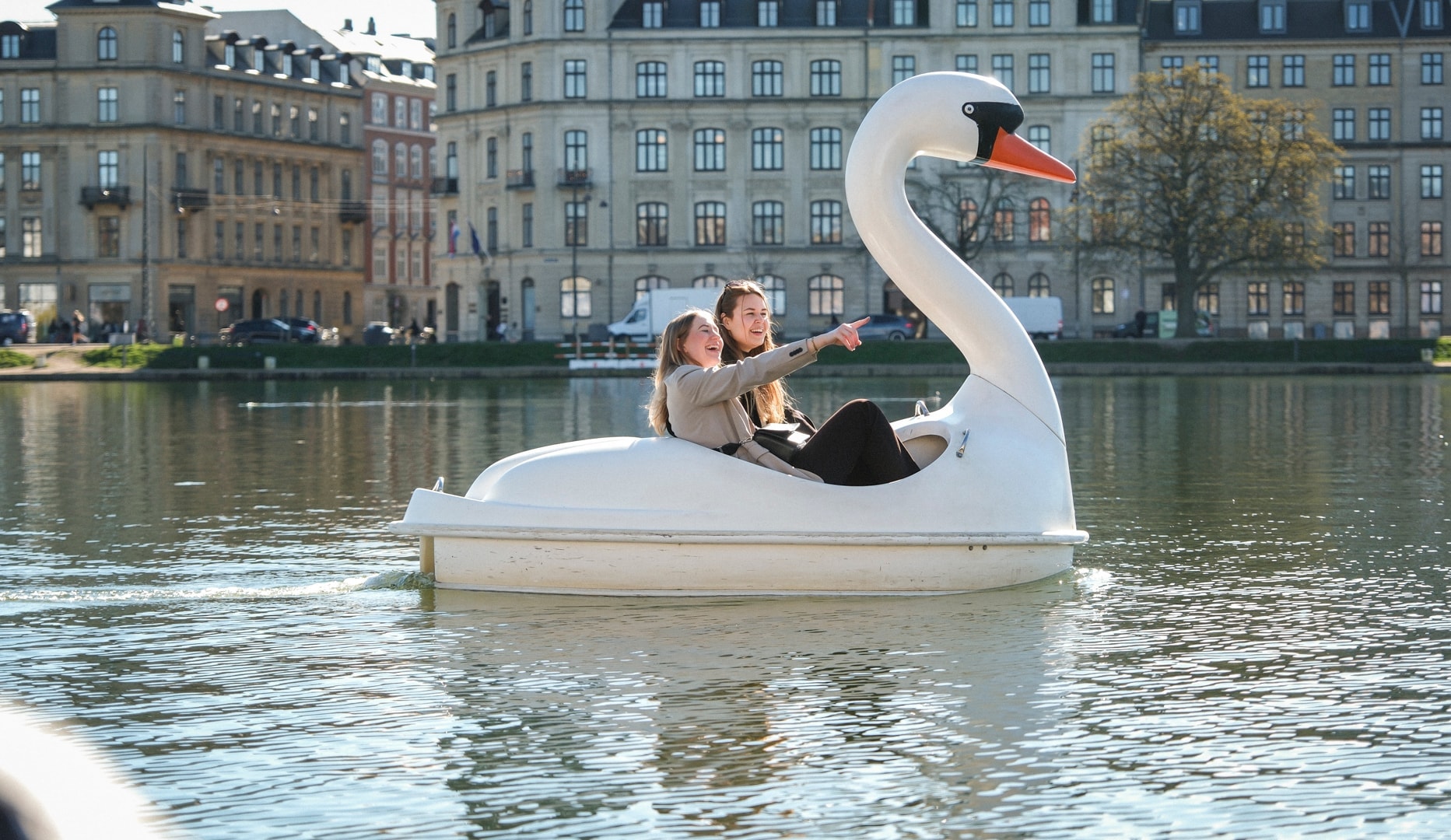 Nyd Sommervejret i en Svanebåd