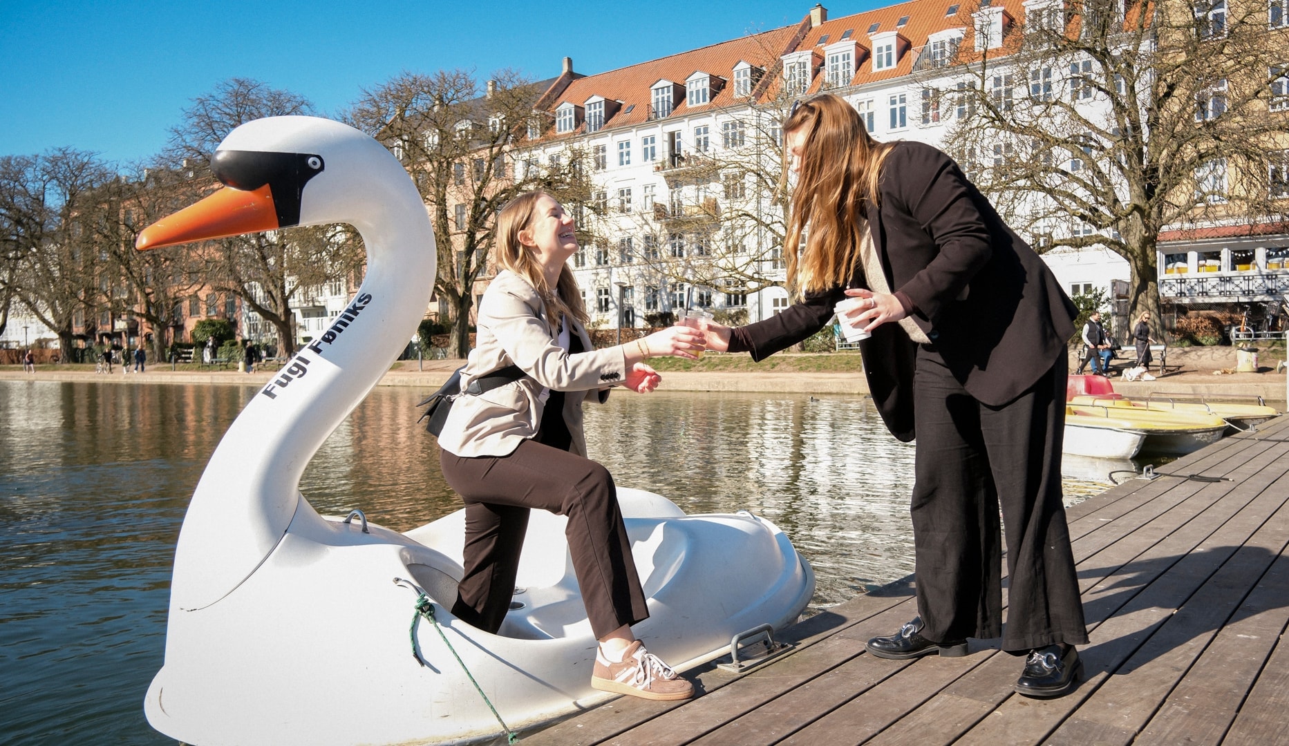 Nyd Sommervejret i en Svanebåd