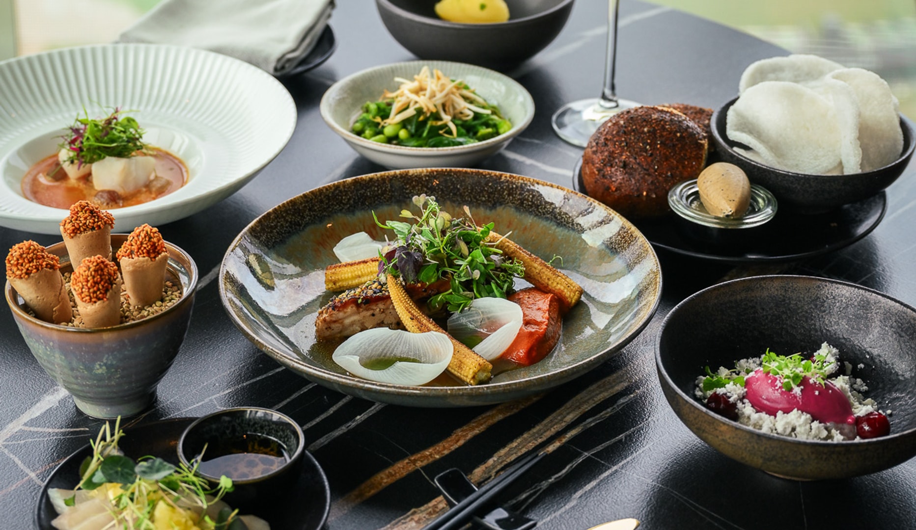 7-Retters Aftenmenu på SUKAIBA