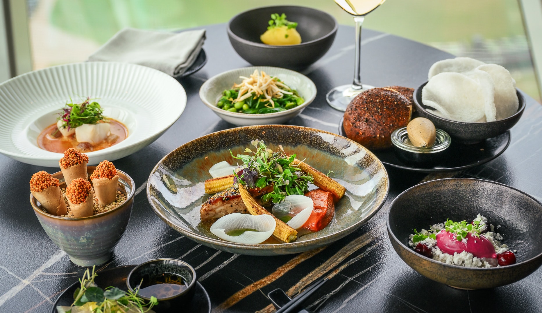 7-Retters Aftenmenu på SUKAIBA