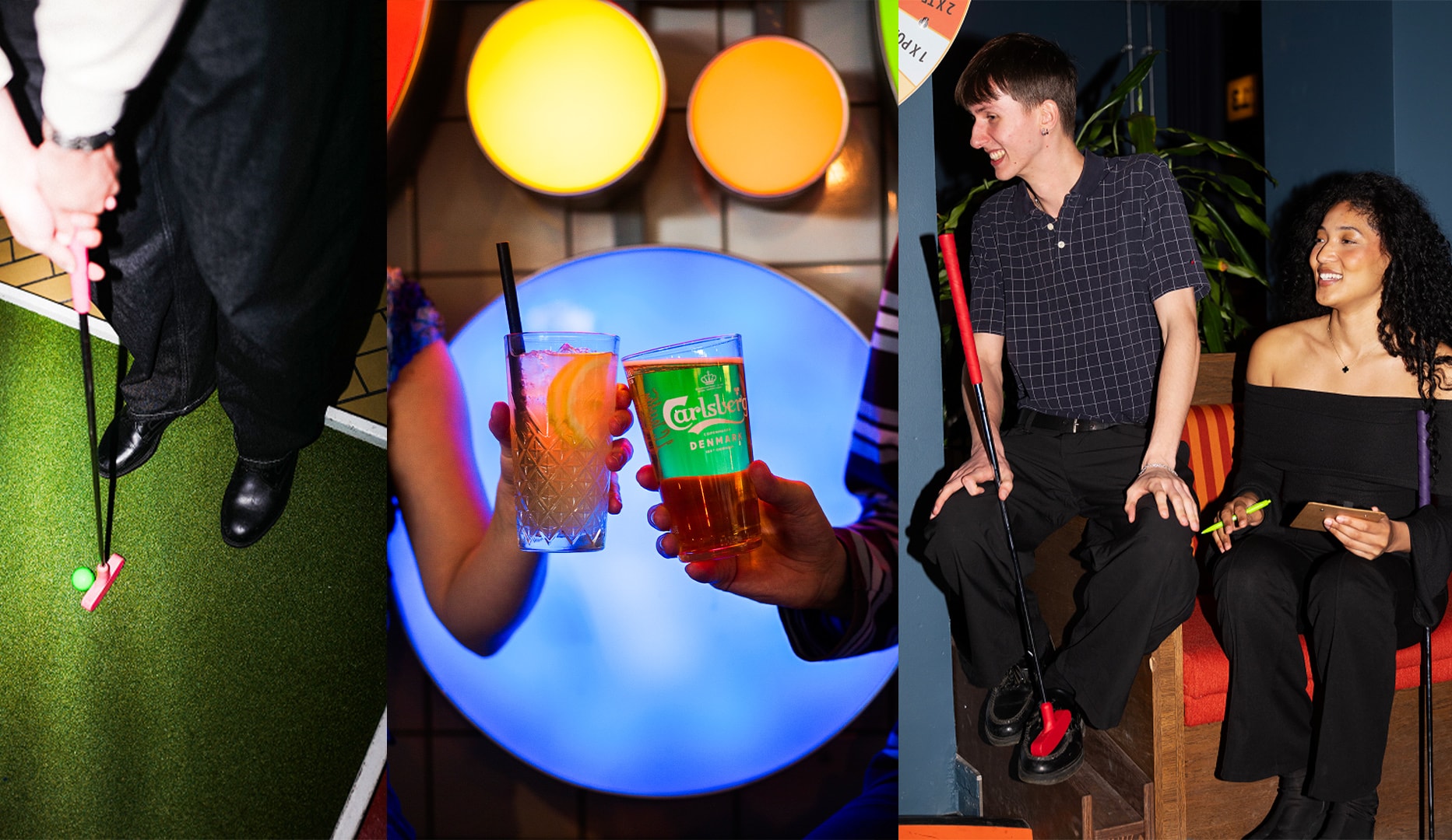 NYHED: Minigolf + 2 valgfrie drikkevarer hos Camping Aaen 