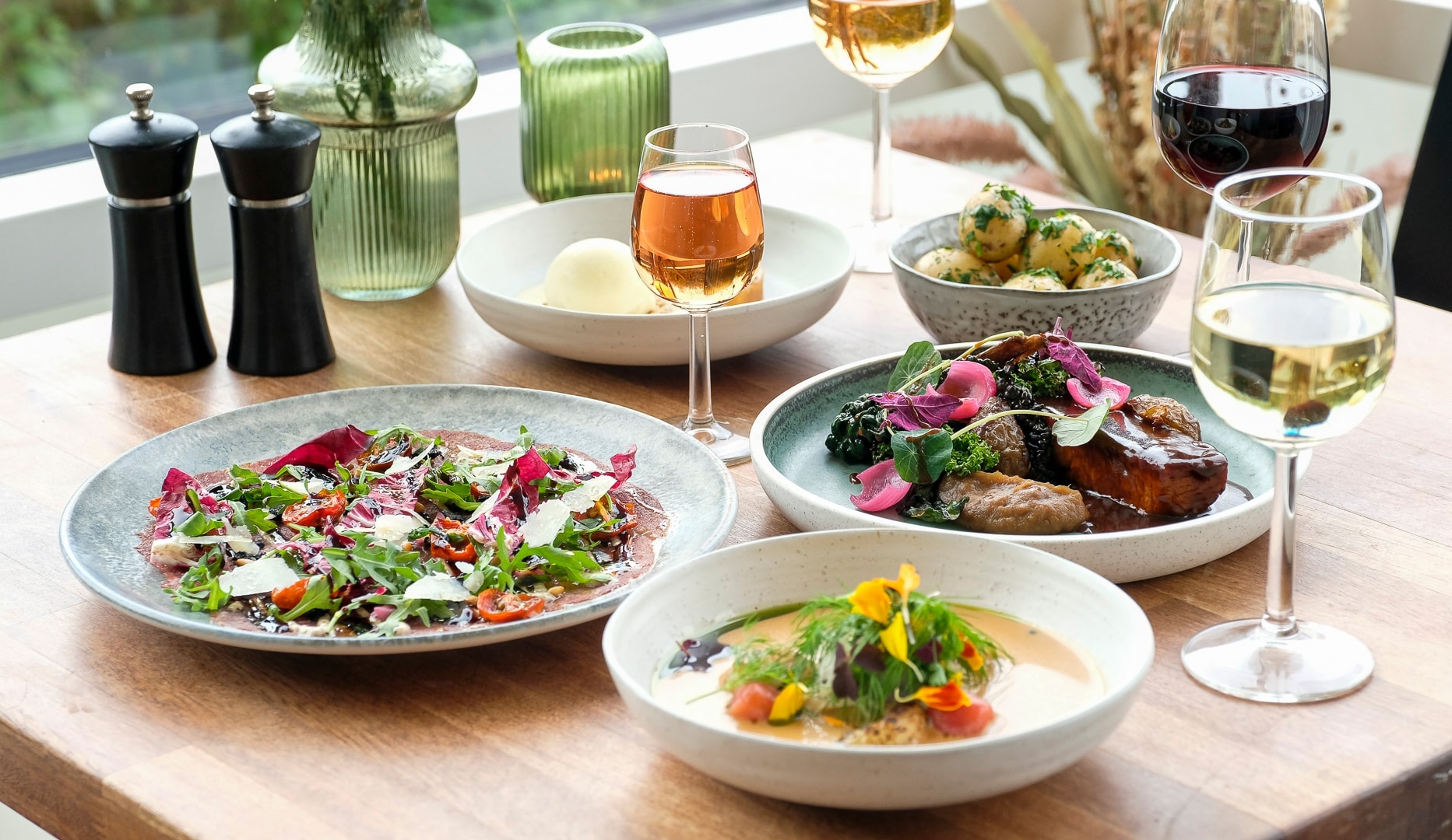 4-retters tastingmenu på Restaurant Charlottenlund Fort