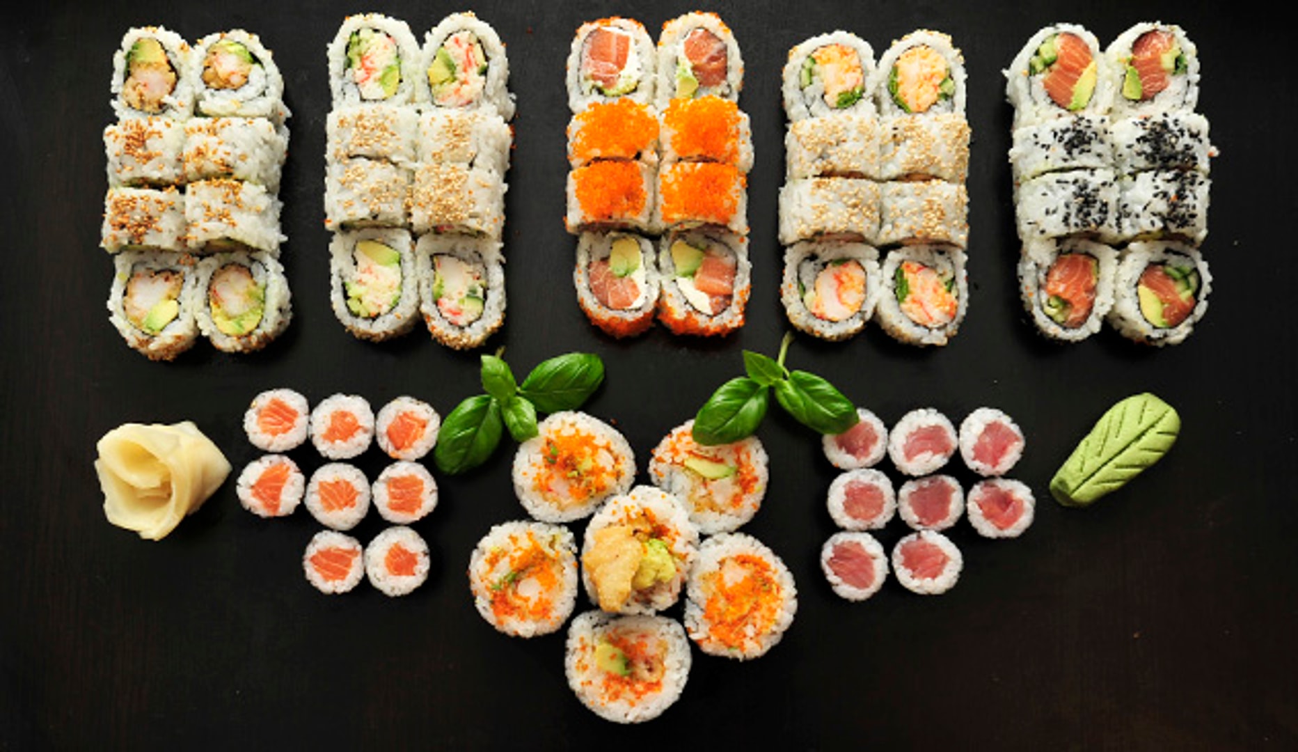 Storslået sushi-menu m. 62 stykker fra Sushi One