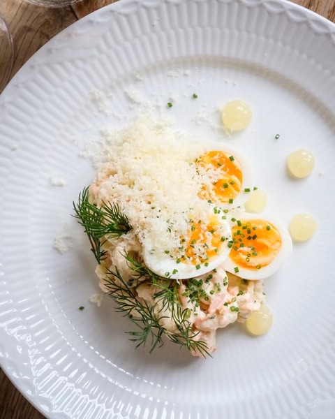 4-retters sommerfrokost på Strandmøllekroen i Klampenborg