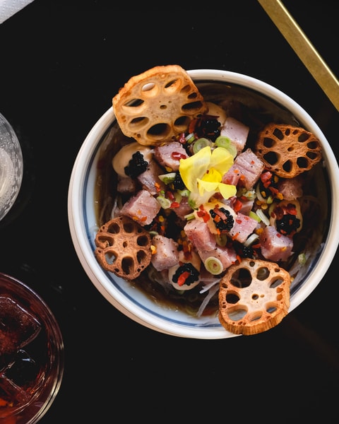 Fine-dining fiske- og skaldyrsmenu hos Lorraine | 4 serveringer