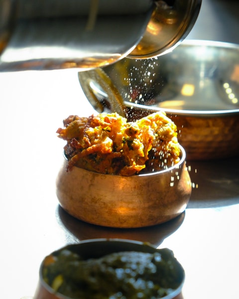 Indisk Thali Menu hos Namaste