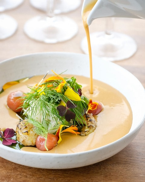 4-retters tastingmenu på Restaurant Charlottenlund Fort