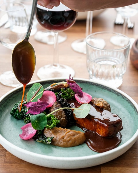4-retters tastingmenu på Restaurant Charlottenlund Fort