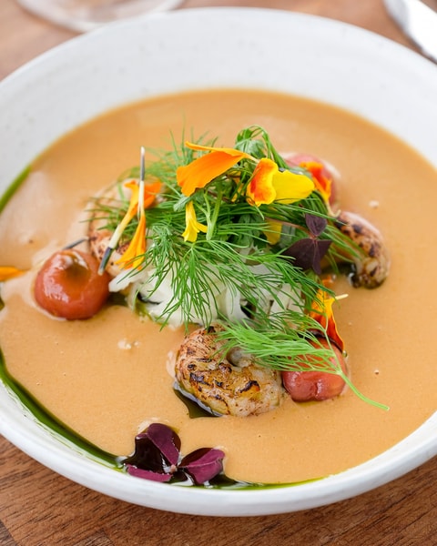 4-retters tastingmenu på Restaurant Charlottenlund Fort