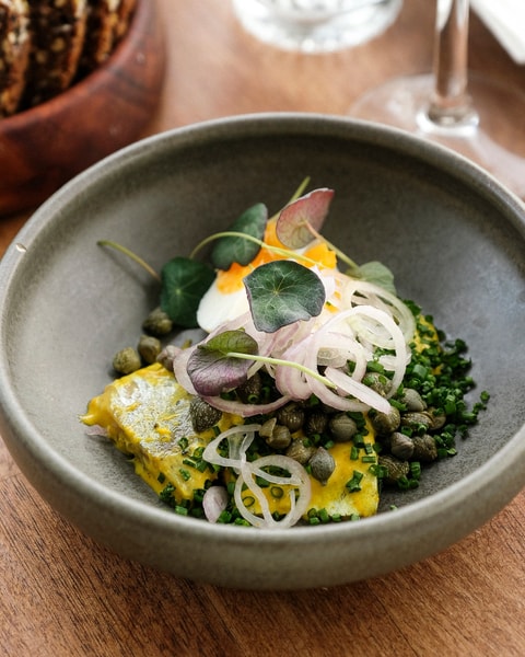 5-retters Gourmetfrokost hos Restaurant Charlottenlund Fort.