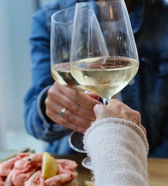 Pil-selv-rejer ad libitum + vin