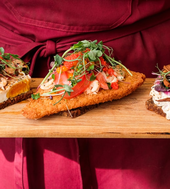 4 el. 6 stk. gourmetsmørrebrød fra den prisvindende Berlingske-favorit, Florie