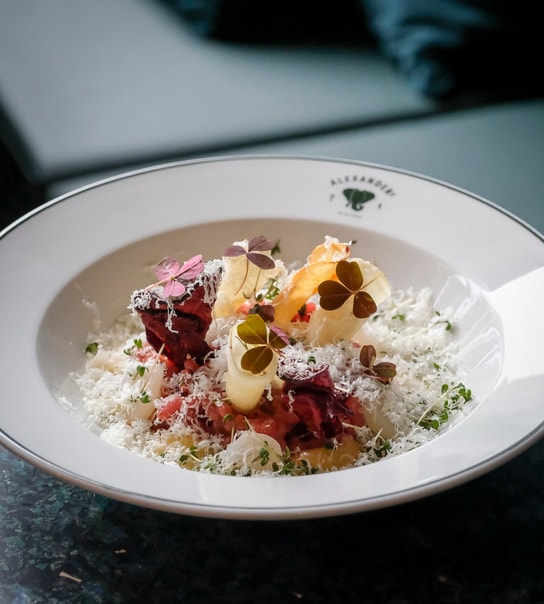 Valgfri 3-retters menu på Alexanders Bistro 