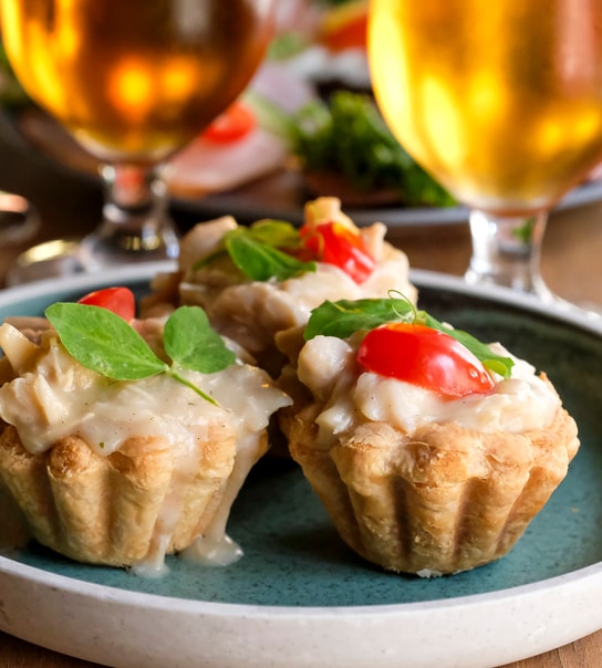 NYHED: 3 stk. smørrebrød eller tarteletter