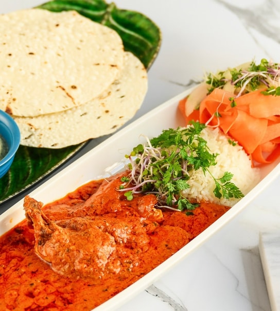 2-retters hjemmelavet indisk menu