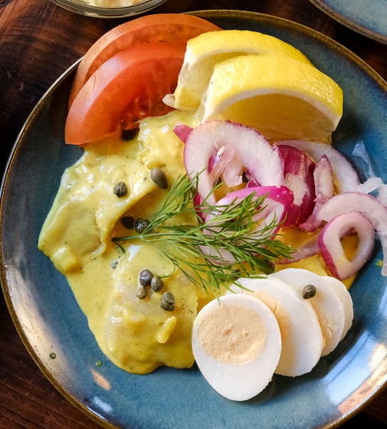 Fiske/oste platte hos Klaptræet - Helsingør