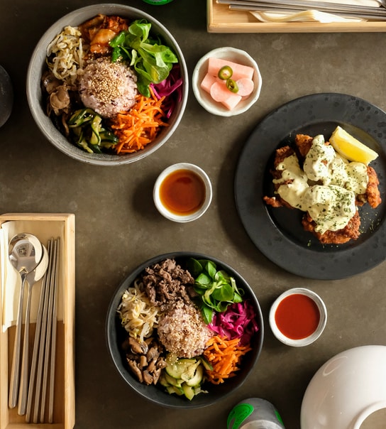 Menu for 2 hos KOPAN i Indre By - Koreansk Comfortfood i 1. Klasse